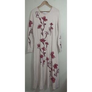 Tanya Taylor Cream and Pink Floral Maxi Dress